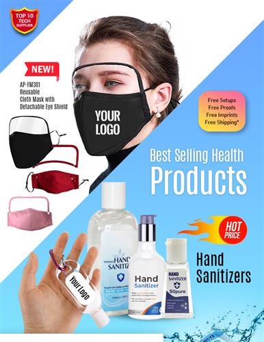All-New Face Masks with Detachable Eye Shield Carabiner Sanitizers Gowns Wipes  more