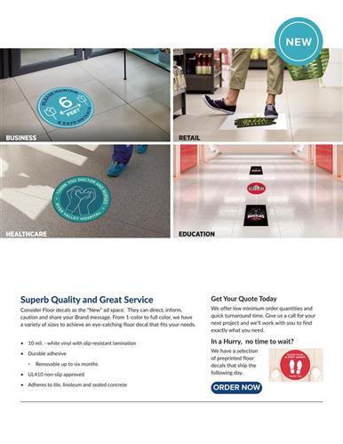 Custom Floor Decals Your Customers Will Walk All Over