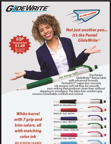 EQP Sale on New Budget Priced GlideWrite Pen from Pentel