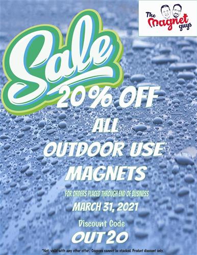 20 Off Outdoor Safe Magnets